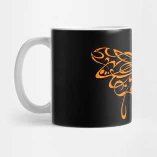 Tribal butterfly (orange) Mug